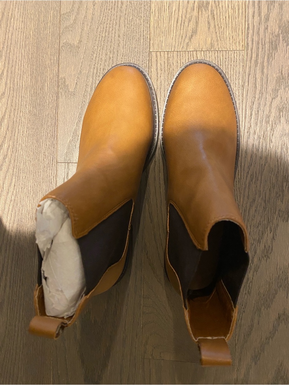 LOFT Women's Tan Chelsea Ankle Booties
